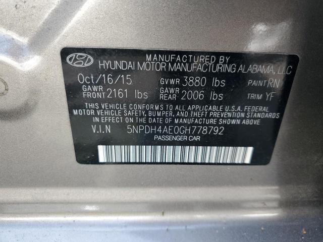 2016 HYUNDAI ELANTRA SE - 5NPDH4AE0GH778792
