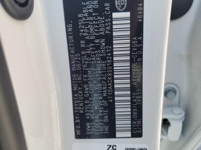 2025 TOYOTA CAMRY XSE 4T1DAACK8SU182412