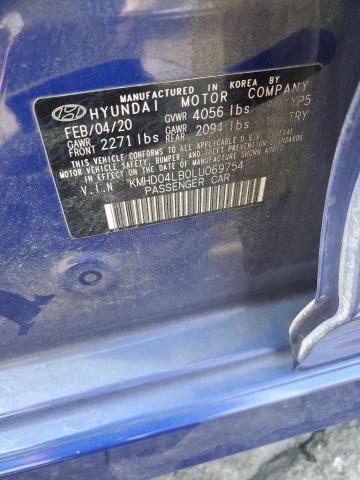 2020 HYUNDAI ELANTRA SP KMHD04LB0LU069754