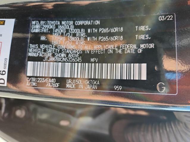 2022 LEXUS GX 460 JTJAM7BX2N5326045