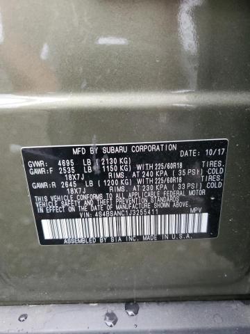2018 SUBARU OUTBACK 2. 4S4BSANC1J3255411