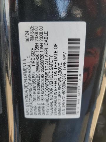 2025 HONDA PILOT ELIT 5FNYG1H80SB040372