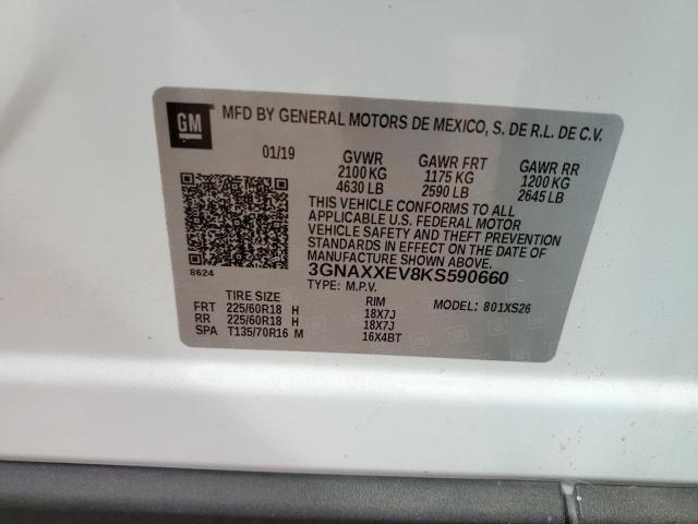 2019 CHEVROLET EQUINOX PR - 3GNAXXEV8KS590660