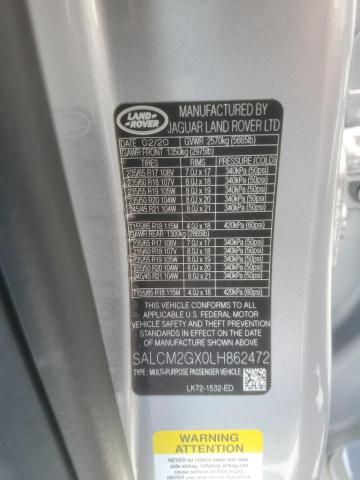 2020 LAND ROVER DISCOVERY SALCM2GX0LH862472