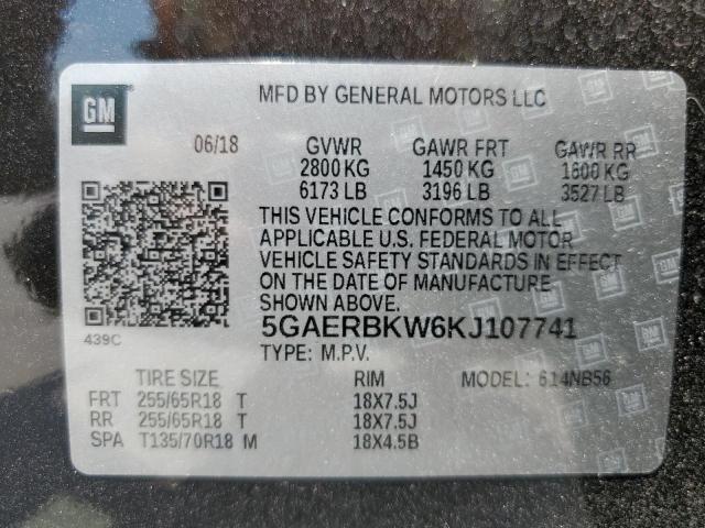 2019 BUICK ENCLAVE ES 5GAERBKW6KJ107741