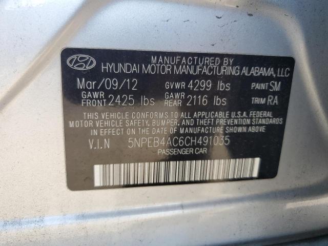 2012 HYUNDAI SONATA GLS - 5NPEB4AC6CH491035