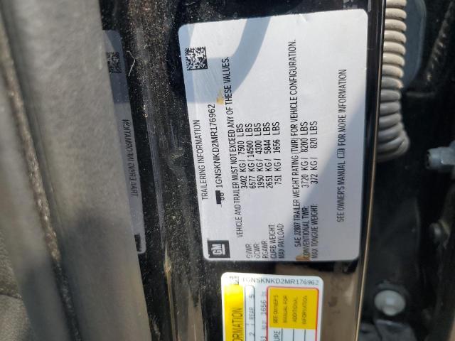 2021 CHEVROLET TAHOE K150 1GNSKNKD2MR176962
