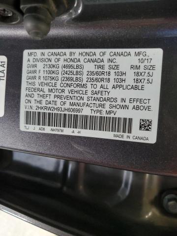 2018 HONDA CR-V TOURI - 2HKRW2H93JH606997