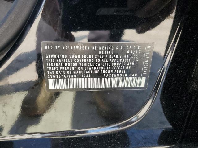 2017 VOLKSWAGEN JETTA S 3VW2B7AJ2HM377244