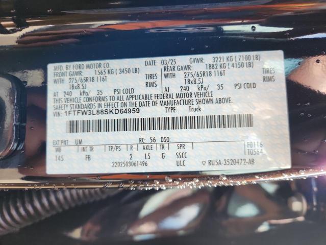 2025 FORD F150 XLT - 1FTFW3L88SKD64959