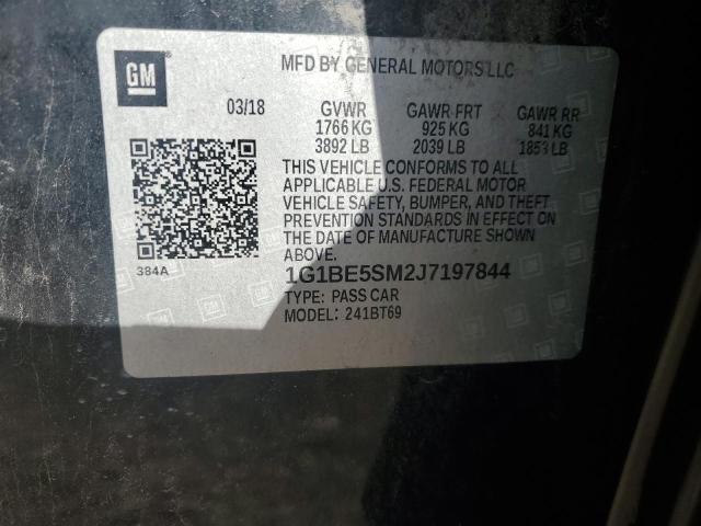 2018 CHEVROLET CRUZE LT - 1G1BE5SM2J7197844