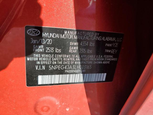 2020 HYUNDAI SONATA SE 5NPEG4JA3LH023165