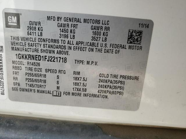2015 GMC ACADIA SLE 1GKKRNED1FJ221718