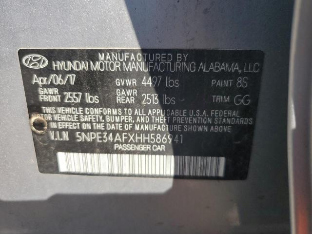 2017 HYUNDAI SONATA SPO 5NPE34AFXHH586941