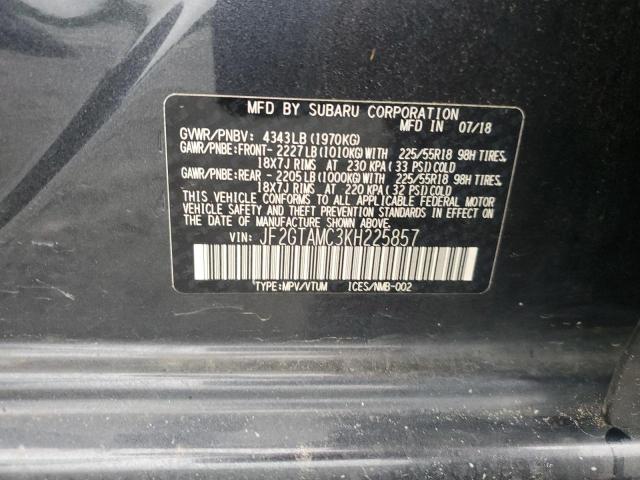 2019 SUBARU CROSSTREK - JF2GTAMC3KH225857