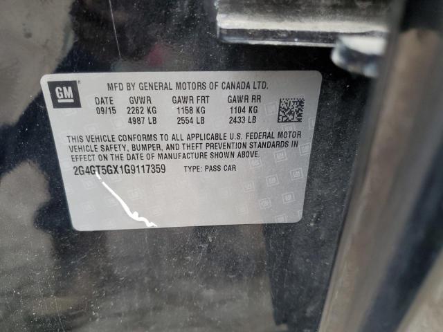 2016 BUICK REGAL PREM 2G4GT5GX1G9117359