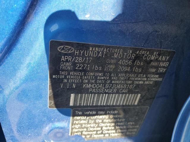 2018 HYUNDAI ELANTRA SP KMHD04LB7JU468187