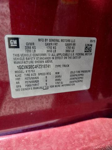 2015 CHEVROLET SILVERADO K1500 LTZ 1GCVKSEC4FZ318741