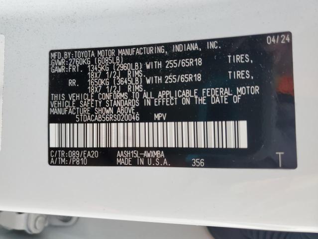 2024 TOYOTA GRAND HIGH 5TDACAB56RS020046