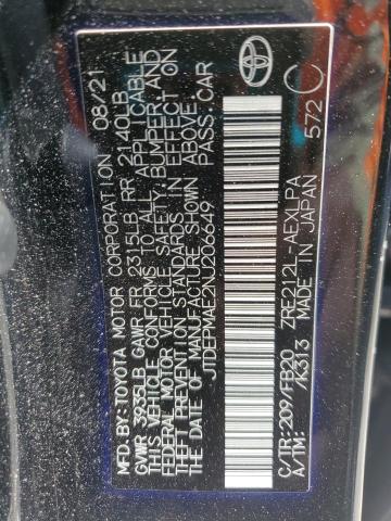 2022 TOYOTA COROLLA LE JTDEPMAE2NJ206649