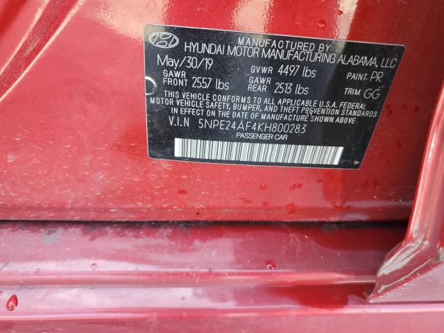 2019 HYUNDAI SONATA SE 5NPE24AF4KH800283