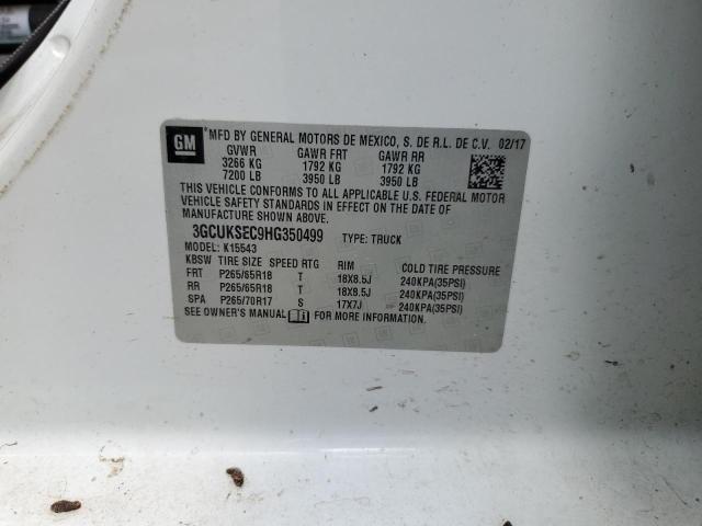 2017 CHEVROLET SILVERADO 3GCUKSEC9HG350499