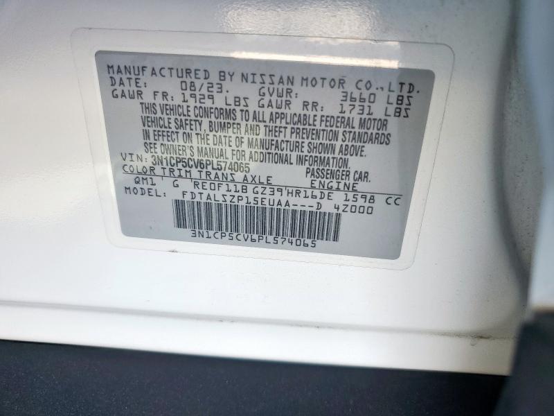 2023 NISSAN KICKS SV 3N1CP5CV6PL574065