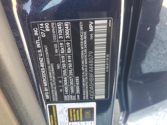 2015 MERCEDES-BENZ ML 350 4MA 4JGDA5HB8FA448079