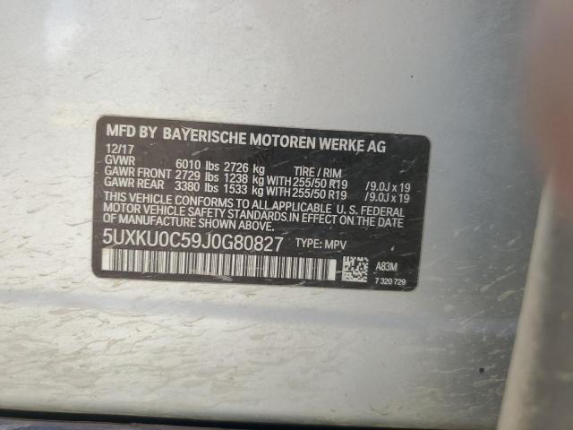 2018 BMW X6 SDRIVE3 5UXKU0C59J0G80827