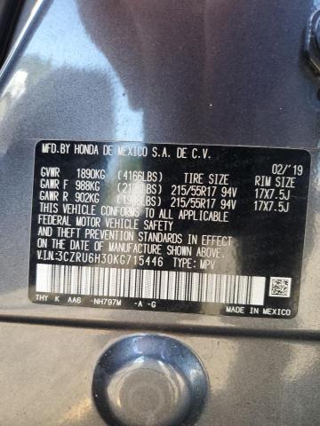 2019 HONDA HR-V LX 3CZRU6H30KG715446
