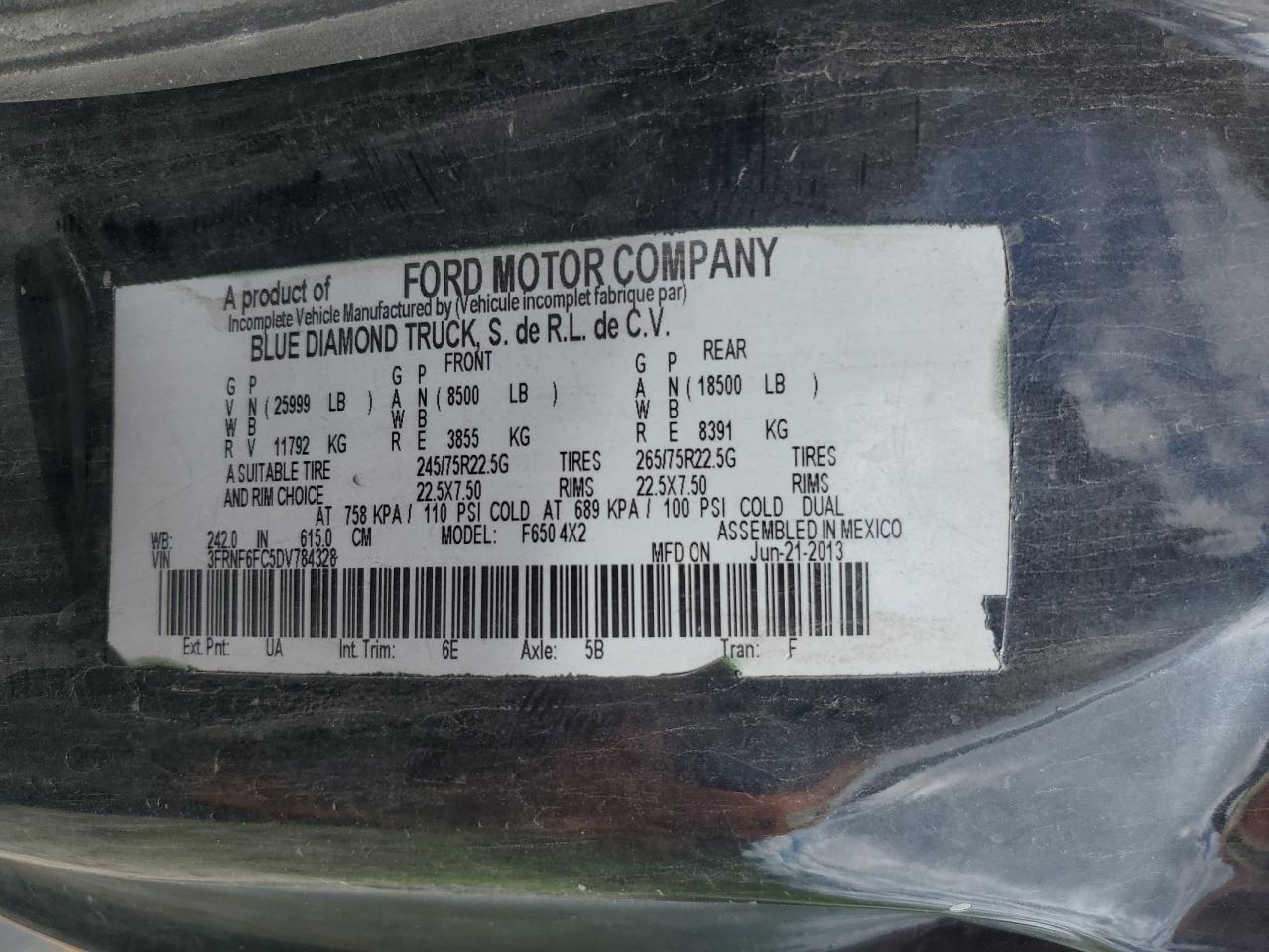 Lot #3302769351 2013 FORD F650 SUPER