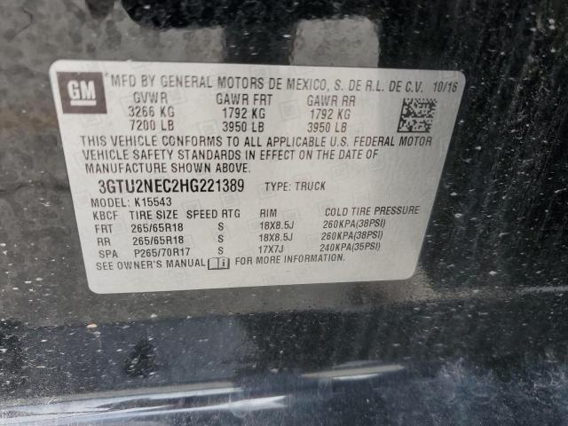 2017 GMC SIERRA K15 3GTU2NEC2HG221389