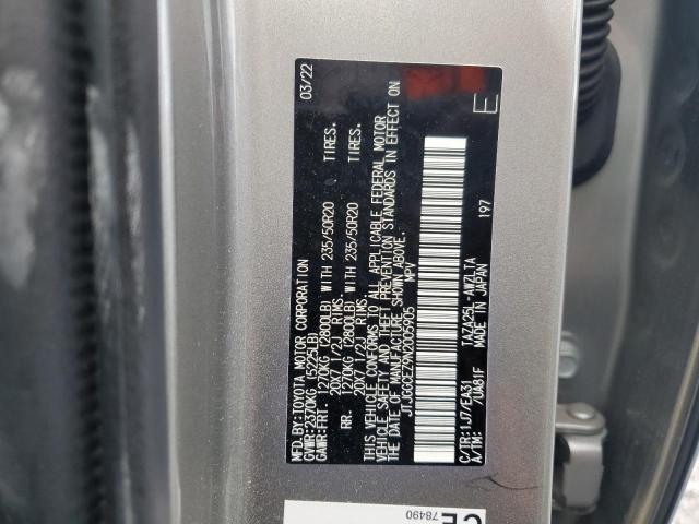 2022 LEXUS NX 350 JTJGGCEZ9N2005905