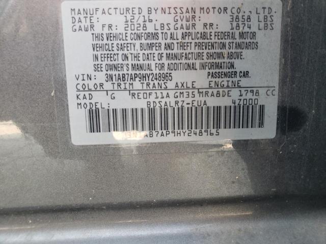 2017 NISSAN SENTRA S - 3N1AB7AP9HY248965