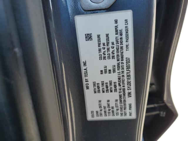 2020 TESLA MODEL 3 - 5YJ3E1EB7LF807037