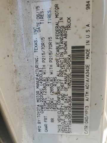 2015 TOYOTA TACOMA 5TFTX4CN5FX064364