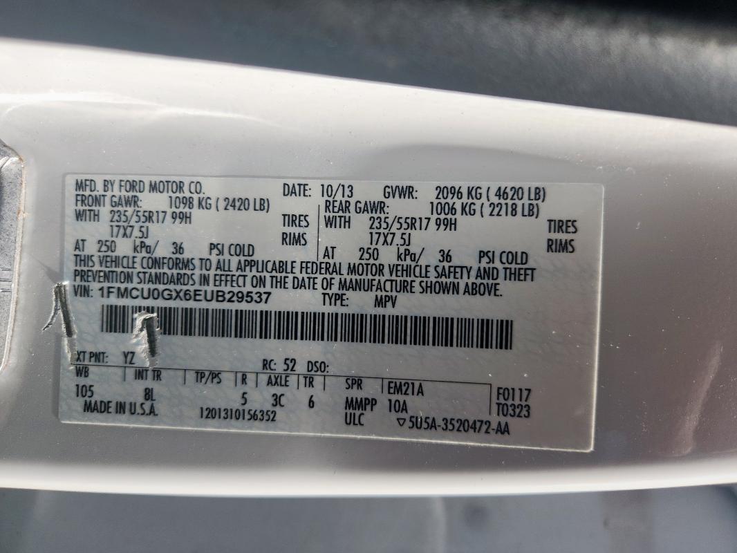 2014 FORD ESCAPE SE - 1FMCU0GX6EUB29537