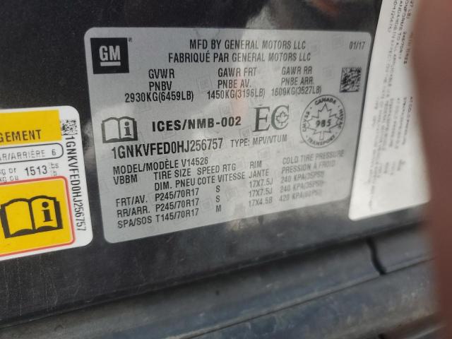 2017 CHEVROLET TRAVERSE L - 1GNKVFED0HJ256757
