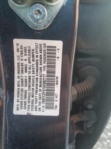 2016 HONDA CIVIC LX 19XFC2F57GE082777