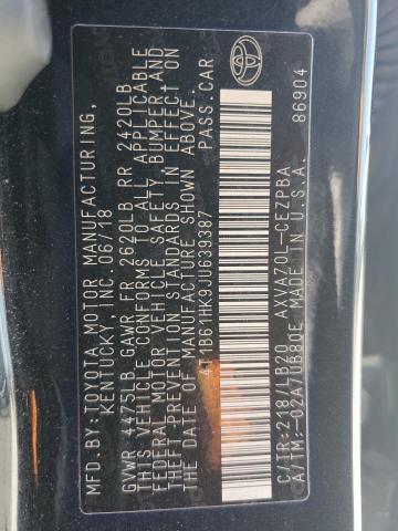 2018 TOYOTA CAMRY XSE 4T1B61HK9JU639387