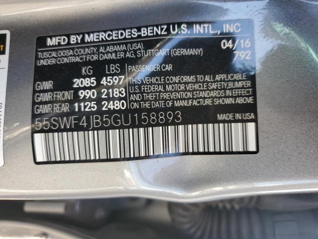 2016 MERCEDES-BENZ C 300 55SWF4JB5GU158893