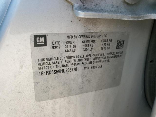 2017 CHEVROLET VOLT PREMI 1G1RD6S59HU203778