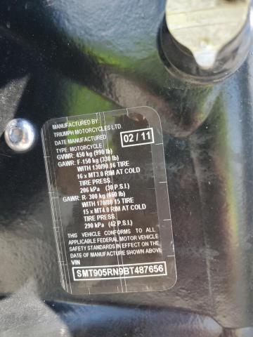 2011 TRIUMPH MOTORCYCLE AMERICA - SMT905RN9BT487656