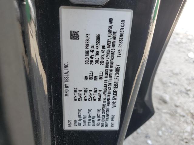 2020 TESLA MODEL 3 5YJ3E1EB8LF734857