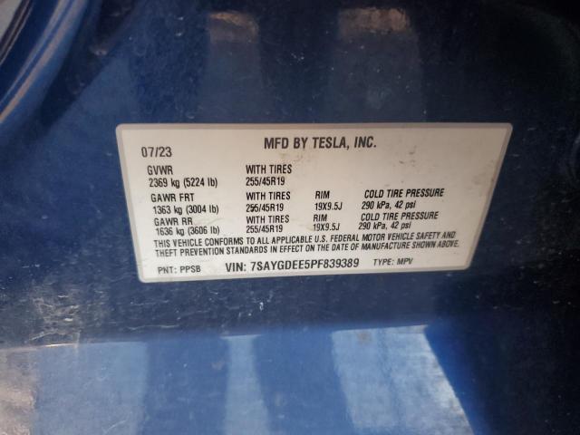 2023 TESLA MODEL Y 7SAYGDEE5PF839389