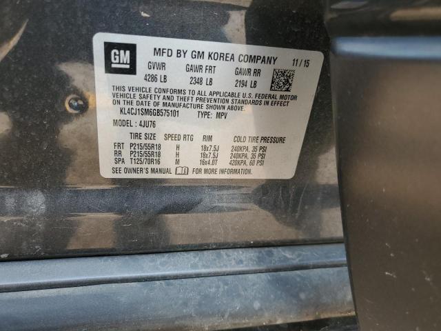 2016 BUICK ENCORE SPO KL4CJ1SM6GB575101