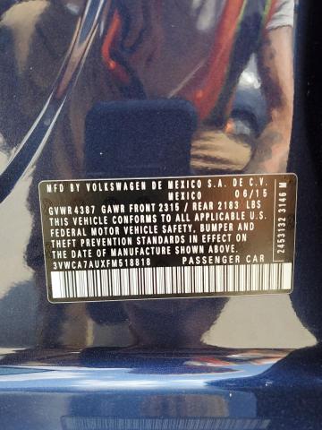 2015 VOLKSWAGEN GOLF SPORT 3VWCA7AUXFM518818