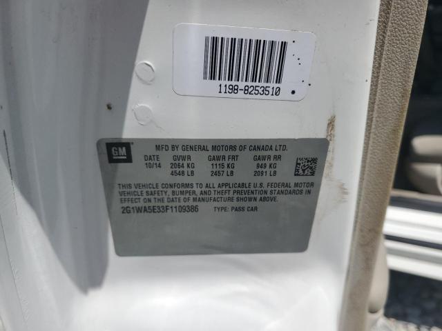 2015 CHEVROLET IMPALA LIM 2G1WA5E33F1109386