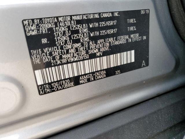 2019 TOYOTA RAV4 LE - 2T3K1RFV9KW039150