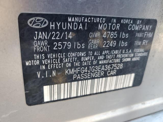 2014 HYUNDAI AZERA - KMHFG4JG3EA367528